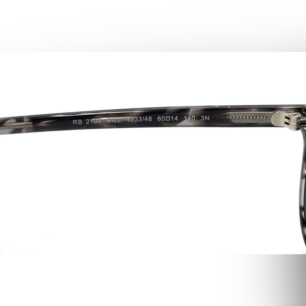 Ray-Ban RB2198 Bill Sunglasses 1333/48 Grey Tortoise 60-145 W/ Case & Box - Picture 14 of 16